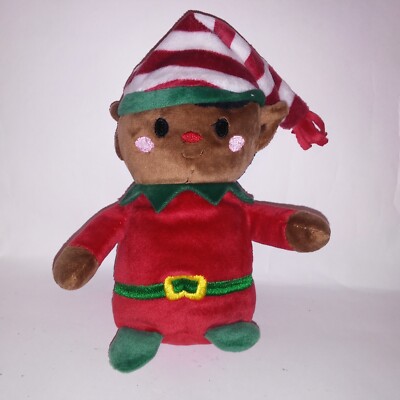 Creatology Plush Stuffed Animal Elf Male African American Christmas Hat Kids