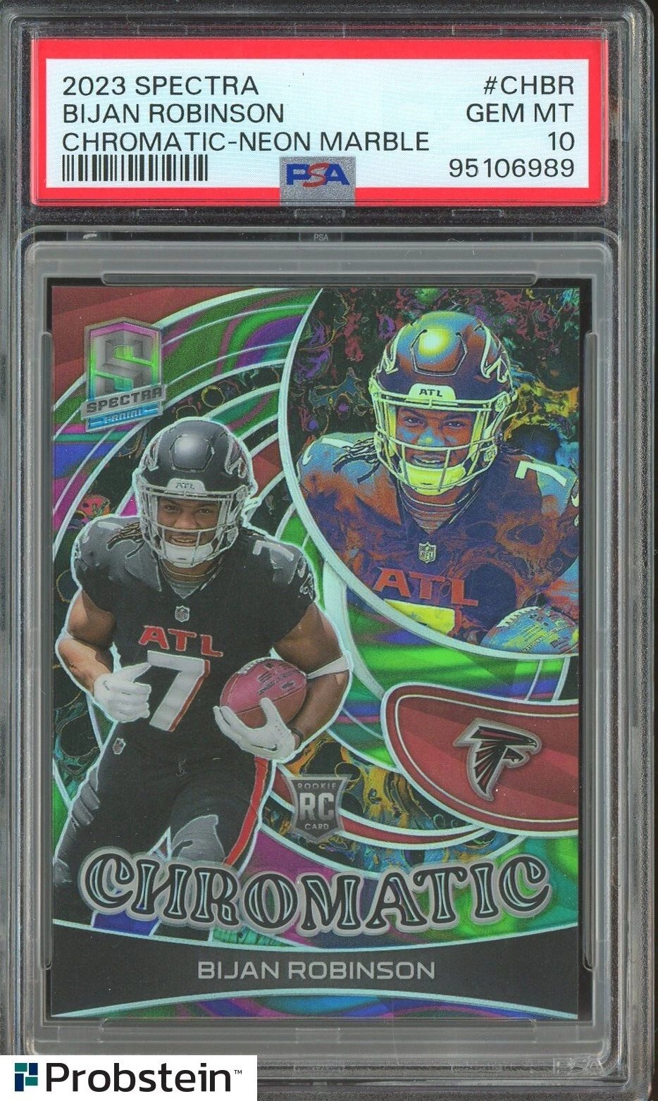 Bijan Robinson Panini Spectra Chromatic #CHBR Neon Marble