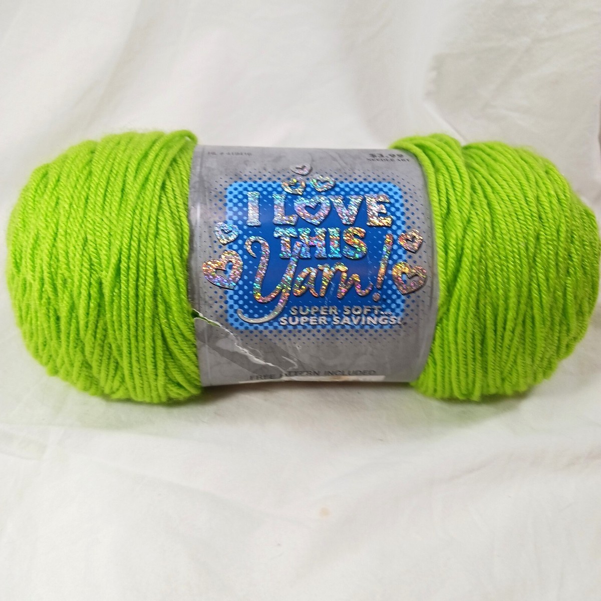 Hobby Lobby I Love This Yarn Limelight #788 Bright Green Acrylic 1
