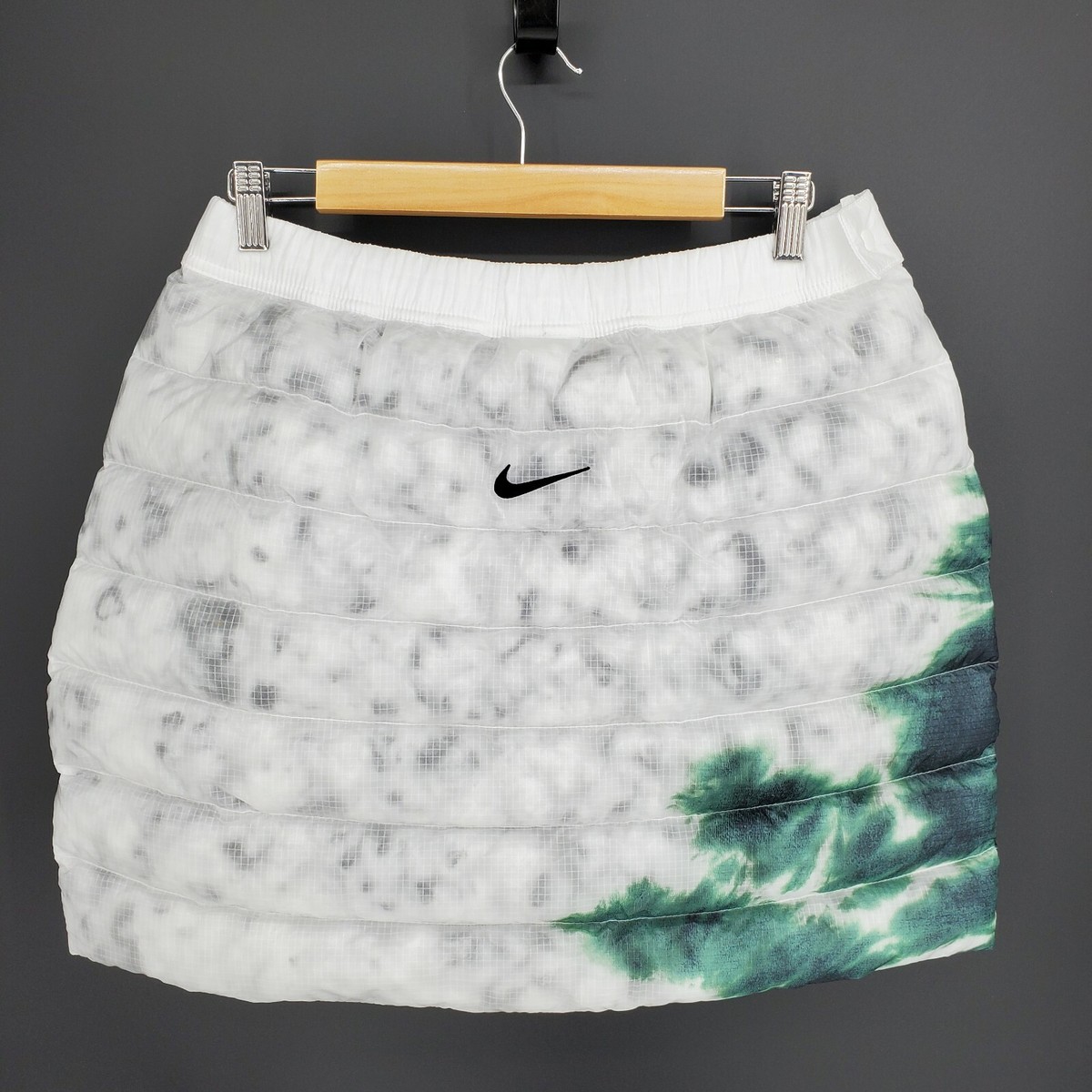 New Nike x Stussy Womens Insulated Puffer Skirt White Gray