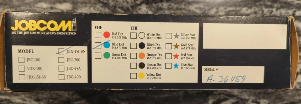 New Open Box! Vintage 1995 Jobcom 2-Way Radio JBX-151-8N-BLU 154.570 MHz - Image 2 of 4