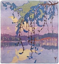 Evening – Walter J. Phillips – 1927 – Canadian Landscape [Woodcut] Art Print