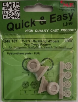 MW22 CMK Q48181 P-51D MUSTANG-WHEELS(OVAL TREAD PATTERN) 1/48 ZUBEHÖR