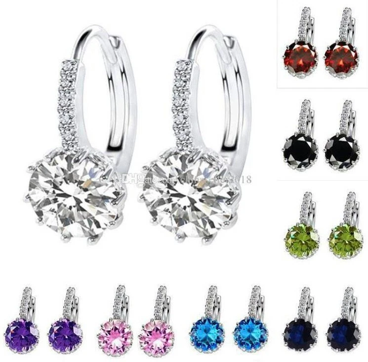 ORECCHINI BRILLANTINO ORECCHINO IN ARGENTO 925 PUNTO LUCE ZIRCONE MADE IN ITALY - Immagine 2 di 4