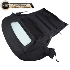 Silscvtt Convertible Soft Top With Glass Window Vinyl BLK For 05-14 Ford Mustang