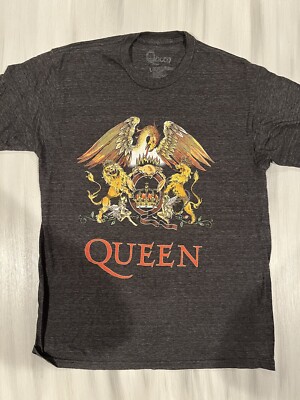 Official Queen T Shirt Classic Crest Black Classic Rock Band Bohemian Rhapsody