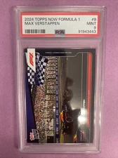 2024 Topps Now F1 Max Verstappen #8 THREE CONSECUTIVE WINS IN JAPAN PSA 9 (R19)
