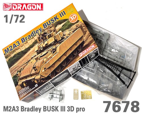 DRAGON 7678 1/72 M2A3 Bradley BUSK III w/3D Lnterior Model Kit - Picture 3 of 7