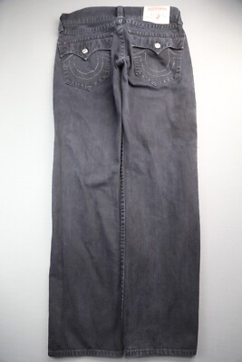 Men's True Religion Jeans Straight With Flap Destroyed Size 31