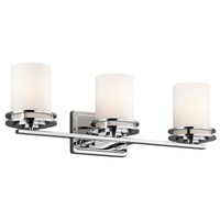 Wandleuchte Wandlampe Badezimmerleuchte Led Flurleuchte 3 Flammig Opalglas Chrom