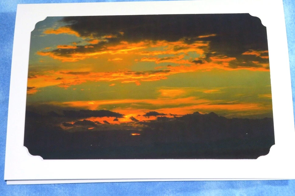 4 SYMPATHY Sunset Photo Greeting Cards, 5X7 cards, Those we love poem - Image 3 of 4