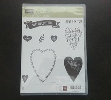 NEW Stampin Up Sure Do Love You Rubber Stamps Set of 9 Valentines Day Heart