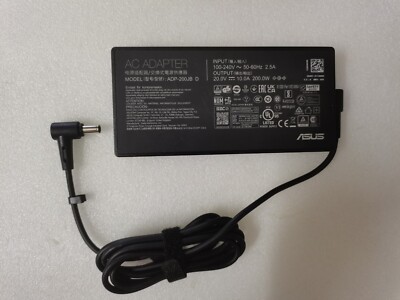For ASUS TUF Gaming F17 FX706HM 20V 10A 200W ADP-200JB D 100%Original AC Adapter