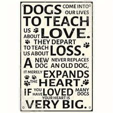 Tin Metal Signs Home D cor 8x12 Rustic Farmhouse Plaque Dog Lover Wall Decor
