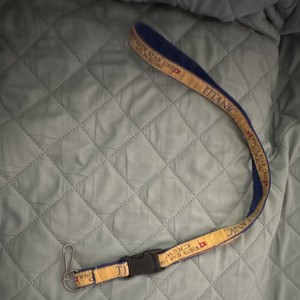 White Star Line Titanic Lanyard Yellow/Blue with Black Clip