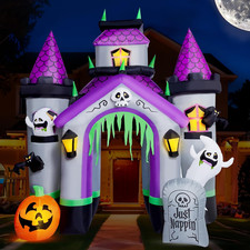Halloween Inflatables 12 FT Haunted House Castle Archway Decorations