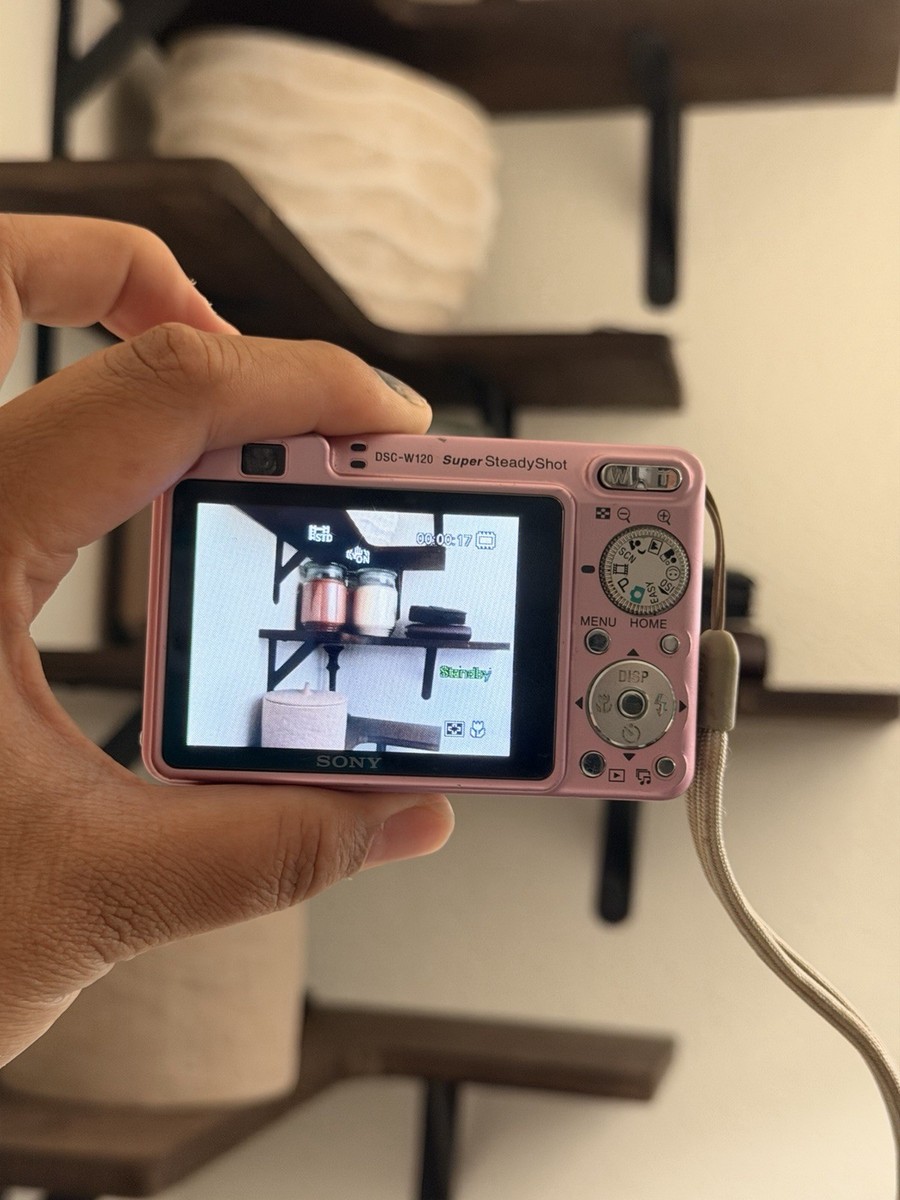 Sony Cyber-Shot DSC-W120/P 7.2MP Compact Digital Camera - Pink for