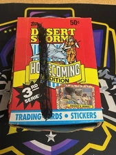 1991 TOPPS DESERT STORM TRADING CARDS HOMECOMING SEALED WAX BOX SERIES 3