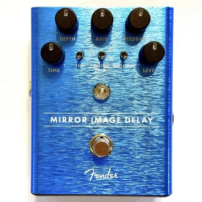 Fender MIRROR IMAGE DELAY Guitar Pedal ** GORGEOUS BLUE ANODIZED ALUMINUM - Image 1 of 4