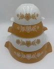Vintage Pyrex Butterfly Gold Cinderella Nesting Mixing Bowls Set of 4 1960’s USA