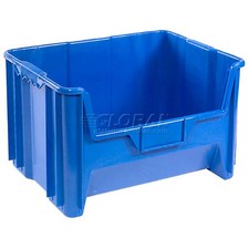 Plastic Hopper Bin Blue 19-7/8x15-1/4x12-7/16 Lot of 3