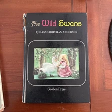 THE WILD SWANS Hans Christian Andersen Lenticular Cover 1966 Golden Press 