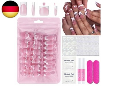 60 Pcs French Press on Nails - Französisch Fußnägel Zum Aufkleben