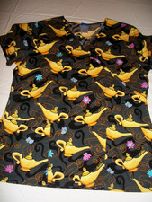 DISNEY ALADDIN SCRUB TOP SIZE MEDIUM EXCELLENT CONDITION