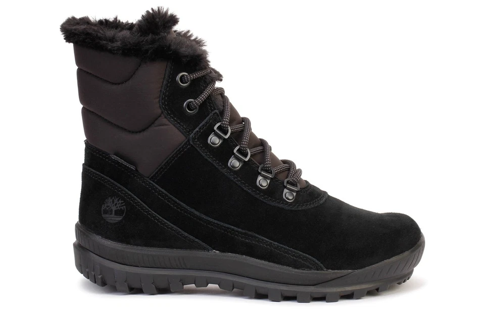 Timberland Womens Mt. Hayes Waterproof Faux Fur Lined Boot in Jet Black Size 8.5 - Image 3 of 4