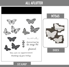 ALL AFLUTTER Stamps and Cutting Dies Scrapbooking DIY Card Making Craft