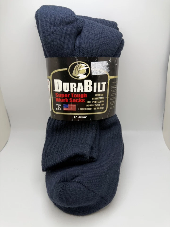2 pares de calcetines de trabajo Durabilt súper resistentes para hombre 9-11 azul marino Foto 2 de 3