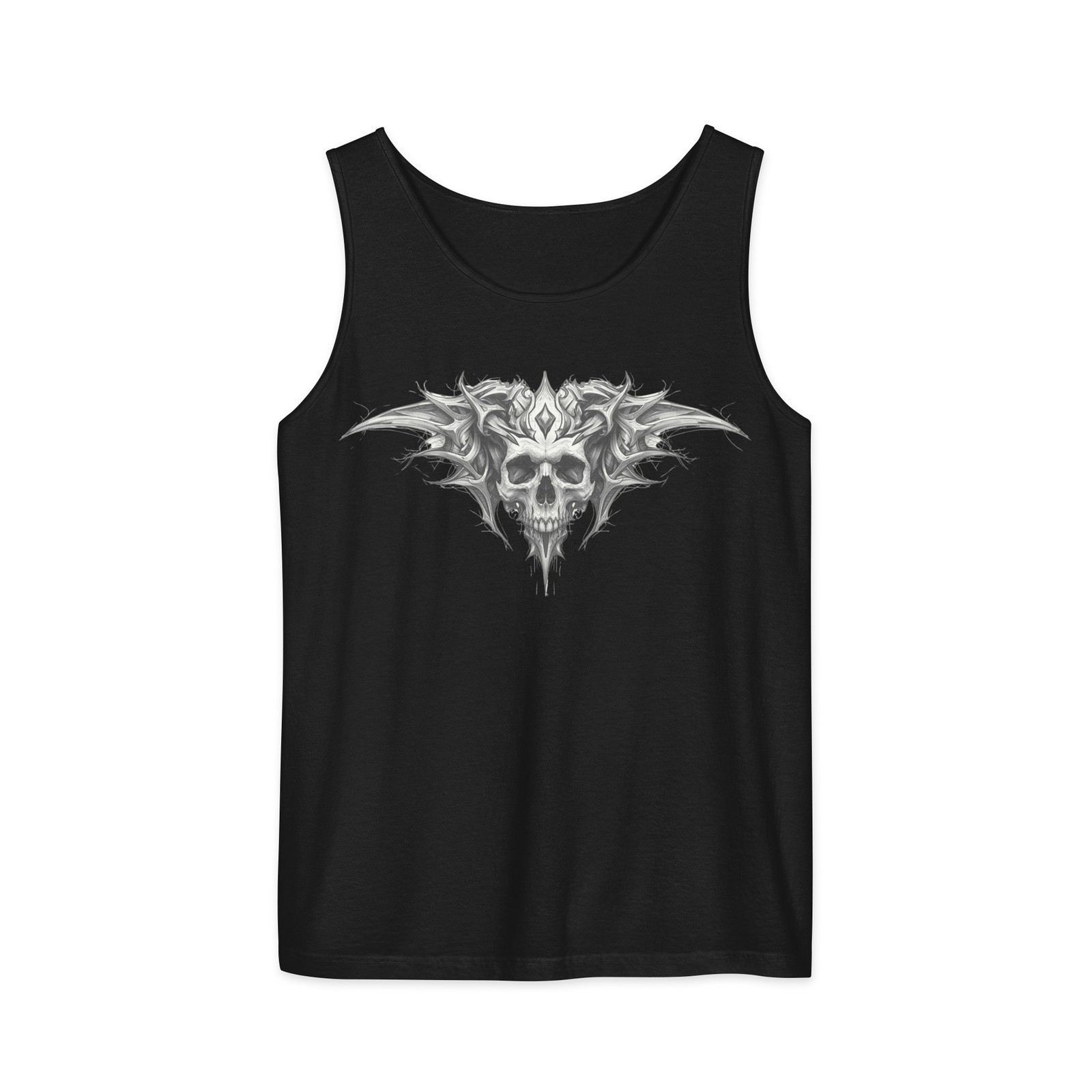 Skull Graphic Tank Top Unisex | Gothic Streetwear Cotton Sleeveless Shirt
