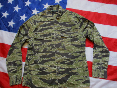 ALL SAINTS USSF Vietnamkrieg SPÄTKRIEG LLD Tigerstreifen Dschungel SHIRT Medium LARGE