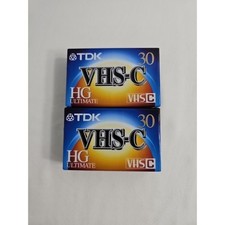 TDK TC-30HG Ultimate VHS-C 3 Camcorder Videotapes 30 Min High Grade Sealed