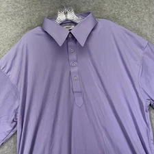 Collars & Co Dress Collar Polo Shirt Mens 3XL Purple Performance Stretch