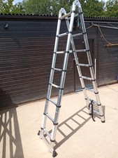 extendable and foldable ladder 4.85 m, 16 rung - excellent condition