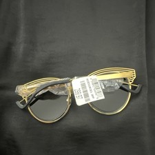 Christian Dior Cat Eye Gold Metal Sunglasses Black Lenses Y6 3 Original