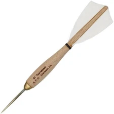 PRO DART   AMERICAN DARTS  WOOD  No.1   WHITE FEATHER - 1 DOZEN  ( 4 SETS OF 3 )