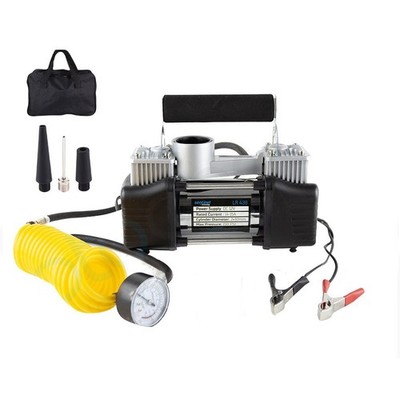 Double Piston Air Compressor Metal Body Tire inflation compressor 12V