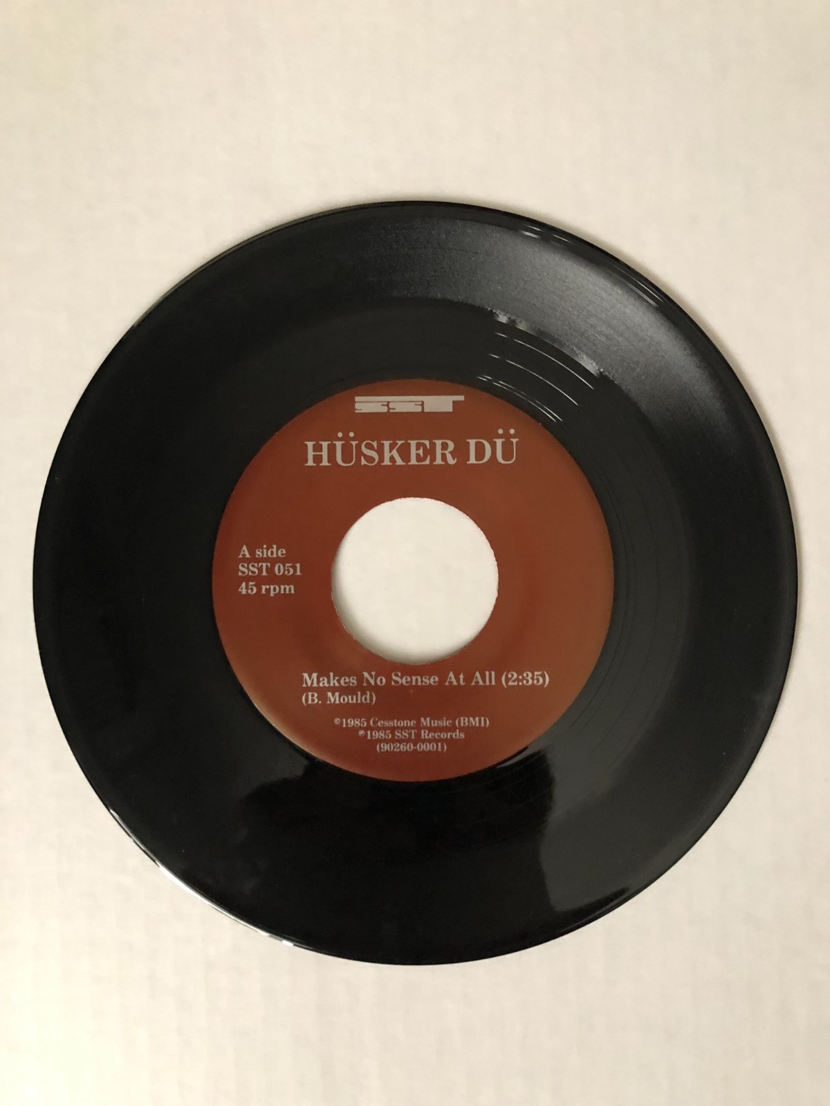 HUSKER DU Lot of 2 vinyl 45 - Makes No Sense At All/Eight Miles High P/S EX!