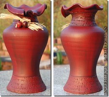 TISCHVASE Dekovase 30cm aus Keramik Vase mediterran GROßE AUSWAHL FARBEN GRÖßEN
