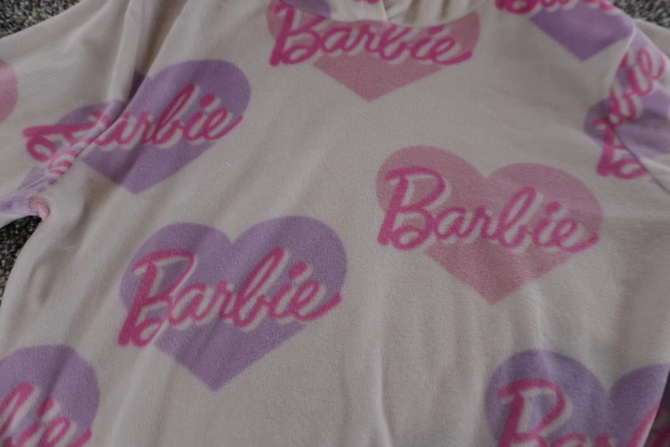 Conjunto de pijama H&M Barbie niñas 6-7 años con capucha polar salón ropa para dormir pijama Foto 3 de 4