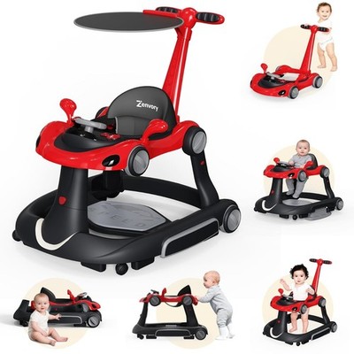 6-in-1 Foldable Activity Baby Walker & Bouncer with Lights & Music