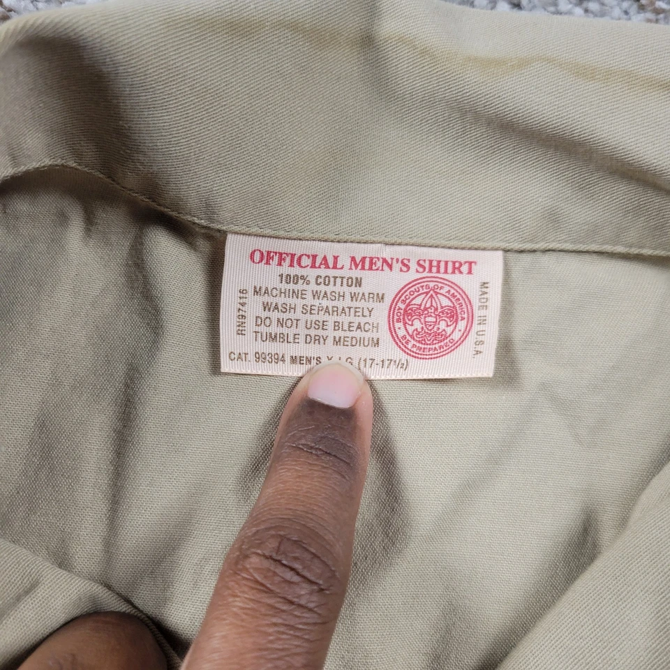 Boy Scouts of America BSA Shirt Mens XL Button Up Short Sleeve 100% Cotton - Image 3 of 4