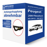 Oris AnhäNgerkupplung Abnehmbar für Peugeot 208 Fliessheck AHK