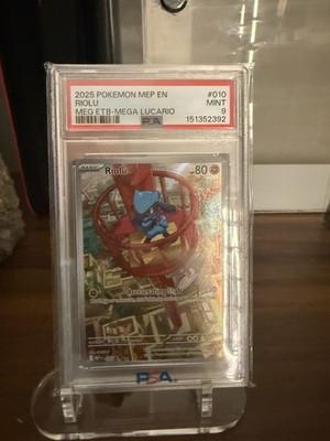 Riolu 010 Mega Lucario ETB Promo Illustration Rare PSA 9 Mint Pokémon 2025