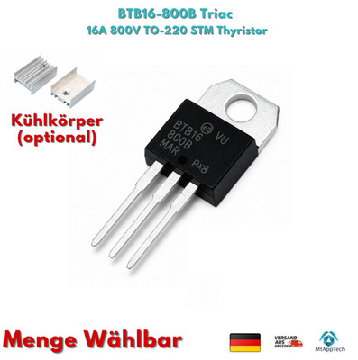 BTB16-800B Triac 16A 800V TO-220 Thyristor BTB16   Stück Auswahl