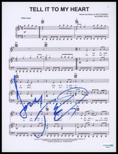 Taylor Dayne "Tell It to My Heart" AUTOGRAPH Signed 8.5x11 Sheet Music ACOA