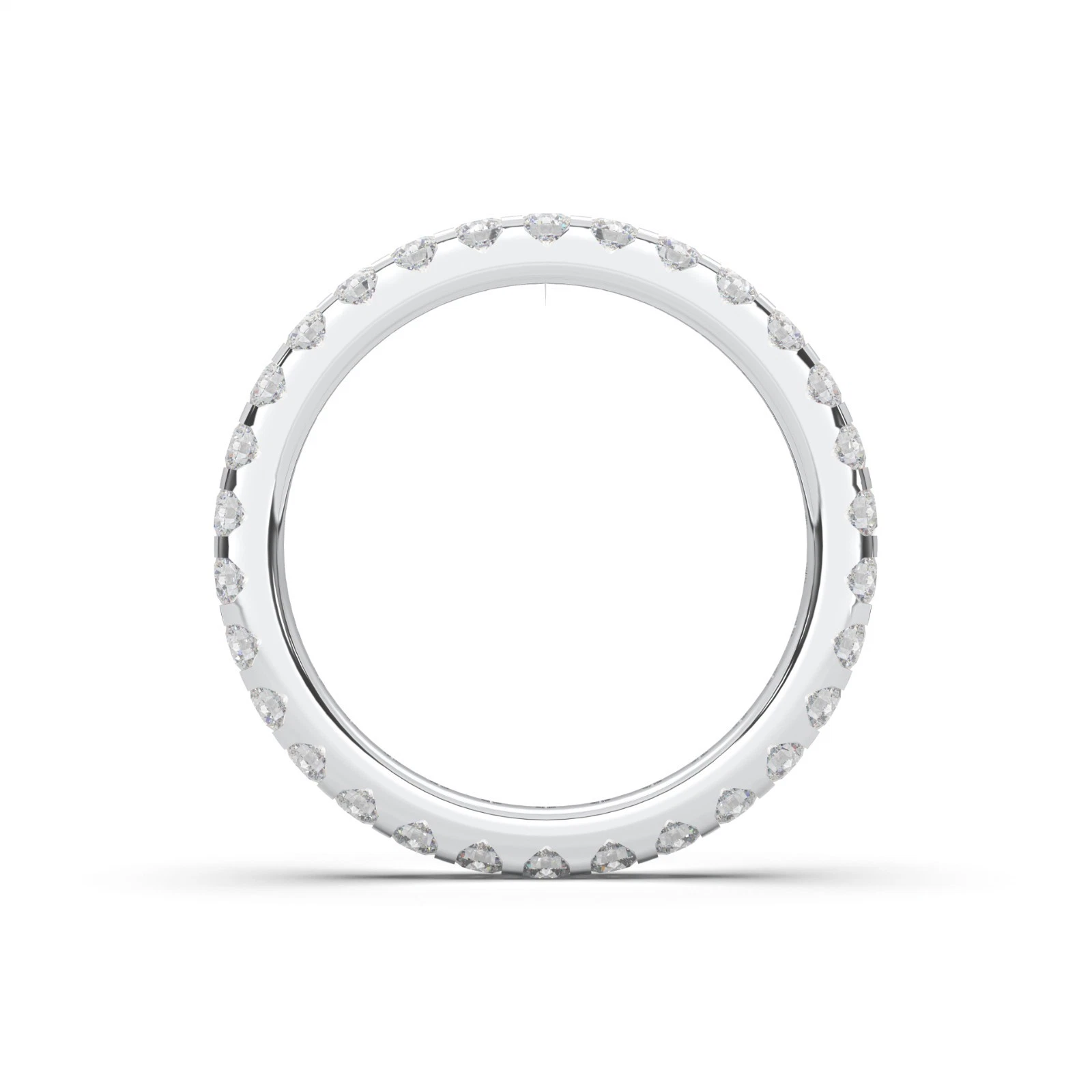 0.90Ct Round Cut Lab Grown Diamond/CVD Eternity Band 14k White Gold image-5