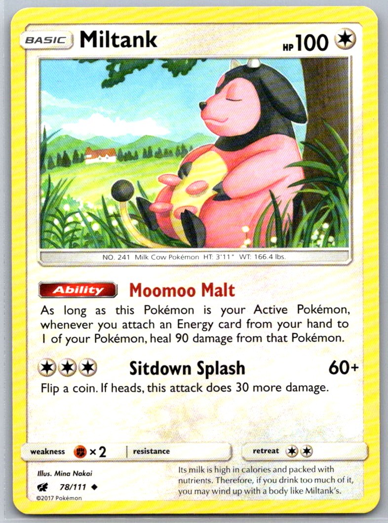 Miltank 78/111 SM - Crimson Invasion Uncommon Normal NM